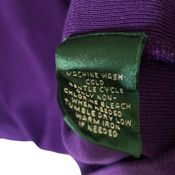 Lauren Ralph Lauren women’s dark purple crewneck long sleeve size 3X insignia - Picture 4 of 6